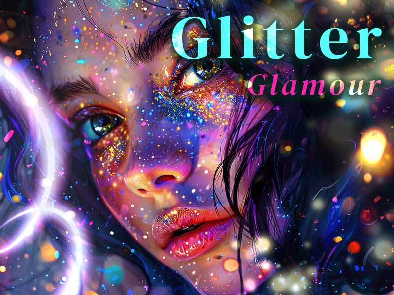 Glitter Glamour Procreate brush pack preview
