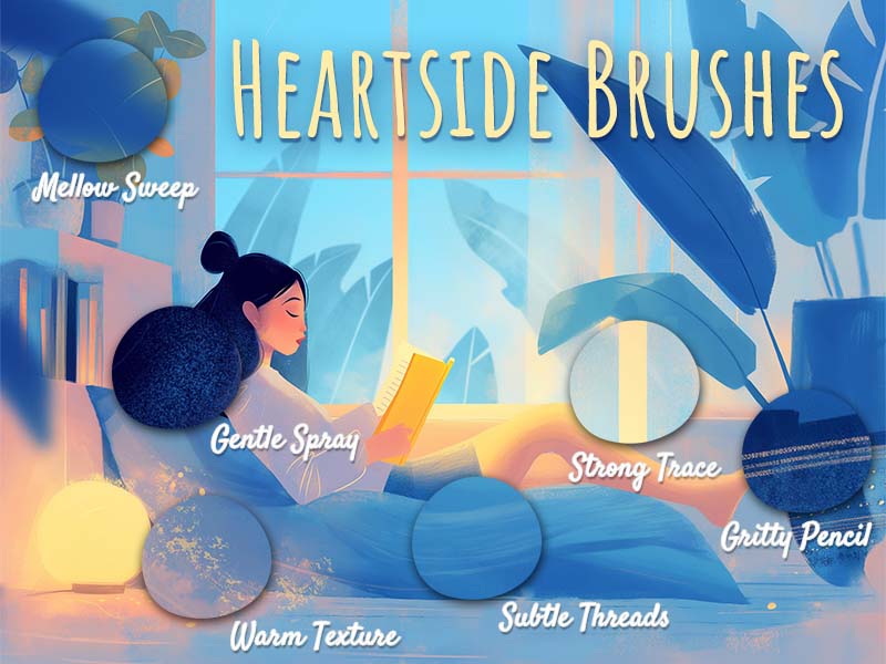 Heartside Brushes Procreate brush pack preview