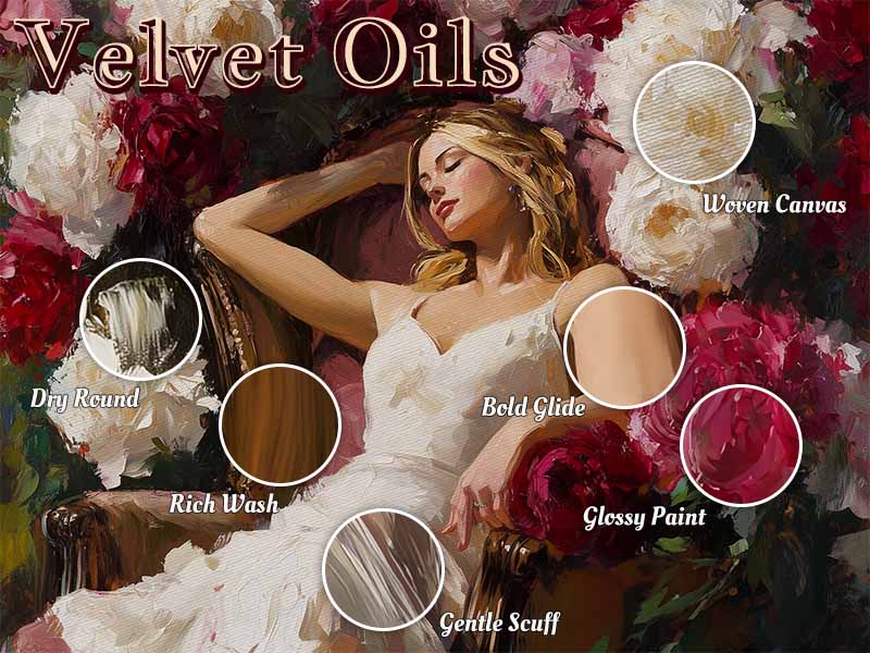 Velvet Oils Procreate brush pack preview