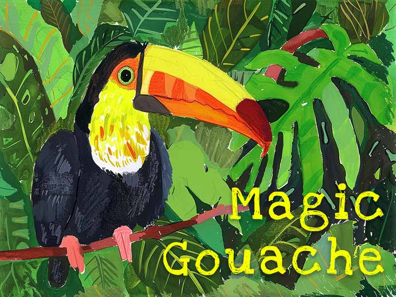 Magic Gouache Procreate brush pack preview