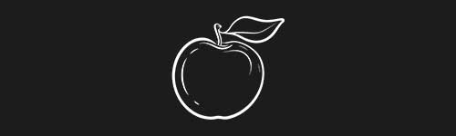 Apple brush stroke preview from Fruit Sketches for Procreate