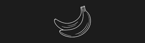 Banana brush stroke preview from Fruit Sketches for Procreate