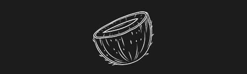 Coconut brush stroke preview from Fruit Sketches for Procreate