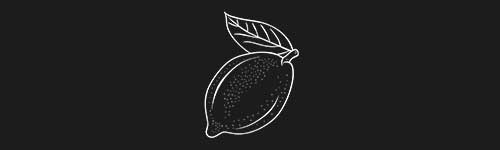 Lemon 2 brush stroke preview from Fruit Sketches for Procreate
