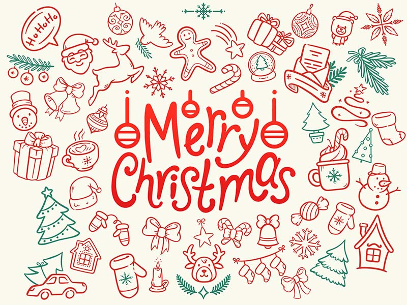 Christmas Magic Procreate brush pack preview