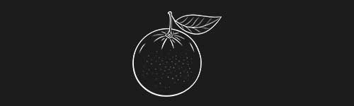 Orange 1 brush stroke preview from Fruit Sketches for Procreate
