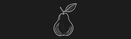 Pear brush stroke preview from Fruit Sketches for Procreate