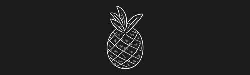 Pineapple brush stroke preview from Fruit Sketches for Procreate