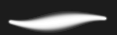 Neon brush stroke preview from Kunchevsky Brushes for Procreate