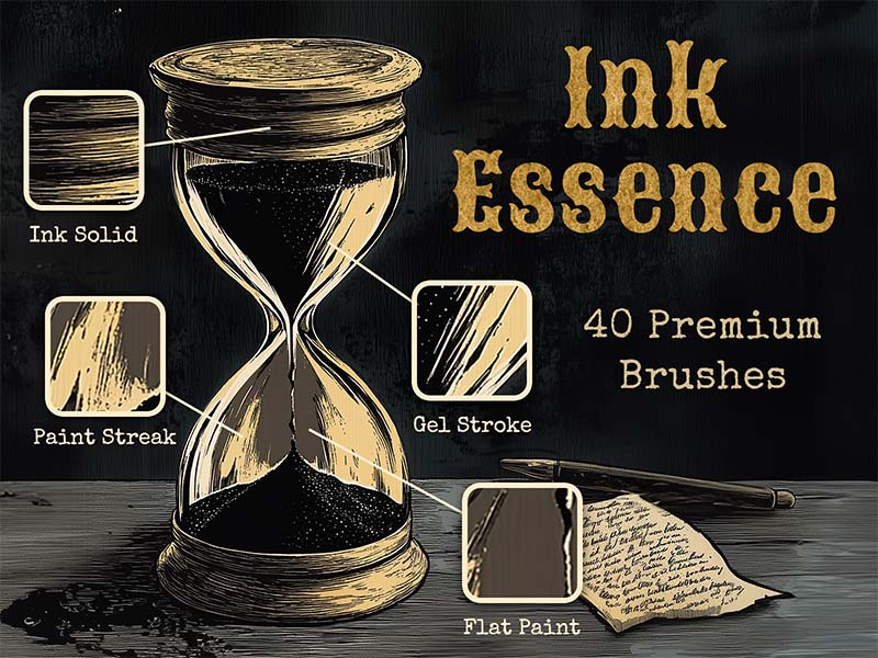 Ink Essence Procreate brush pack preview