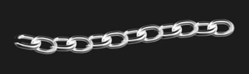 Classic Chain brush stroke preview from Realistic Chains for Procreate
