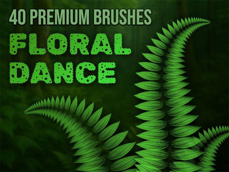 Floral Dance Procreate brush pack preview