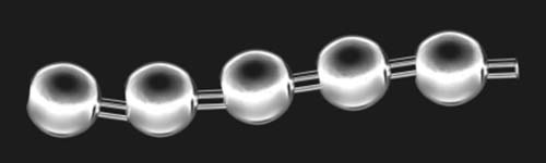 Chain Balls brush stroke preview from Realistic Chains for Procreate