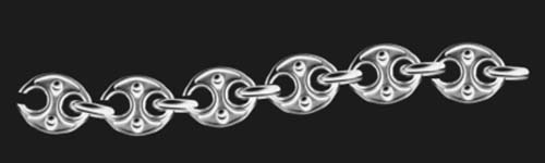 Elder Chain brush stroke preview from Realistic Chains for Procreate