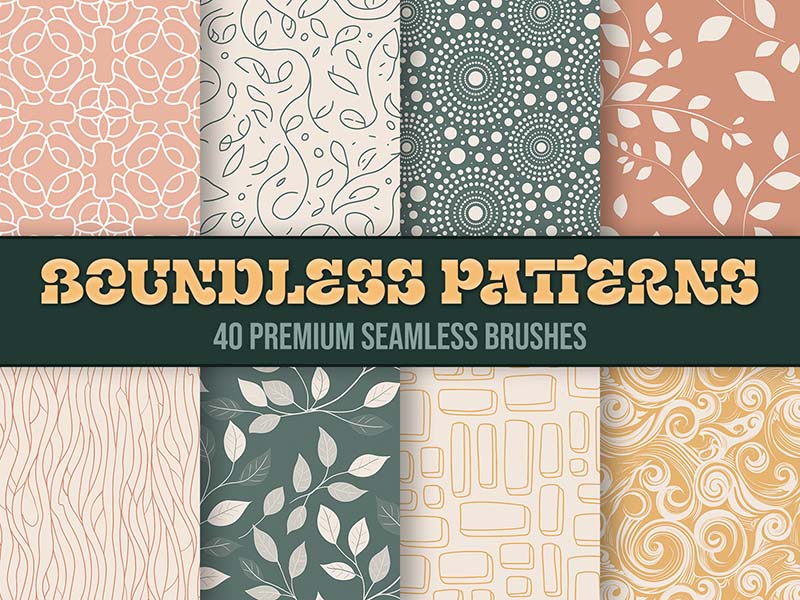 Boundless Patterns Procreate brush pack preview