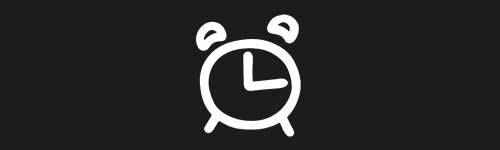 Alarm Clock brush stroke preview from Doodle Stamps Vol.1 for Procreate