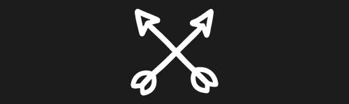 Bow Arrows brush stroke preview from Doodle Stamps Vol.1 for Procreate