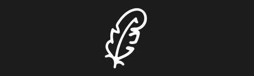Feather 1 brush stroke preview from Doodle Stamps Vol.1 for Procreate