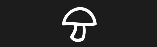Mushroom brush stroke preview from Doodle Stamps Vol.1 for Procreate