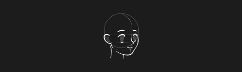 Slightly Left brush stroke preview from Anime Heads for Procreate