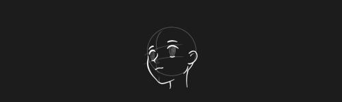 Slightly Up Right brush stroke preview from Anime Heads for Procreate