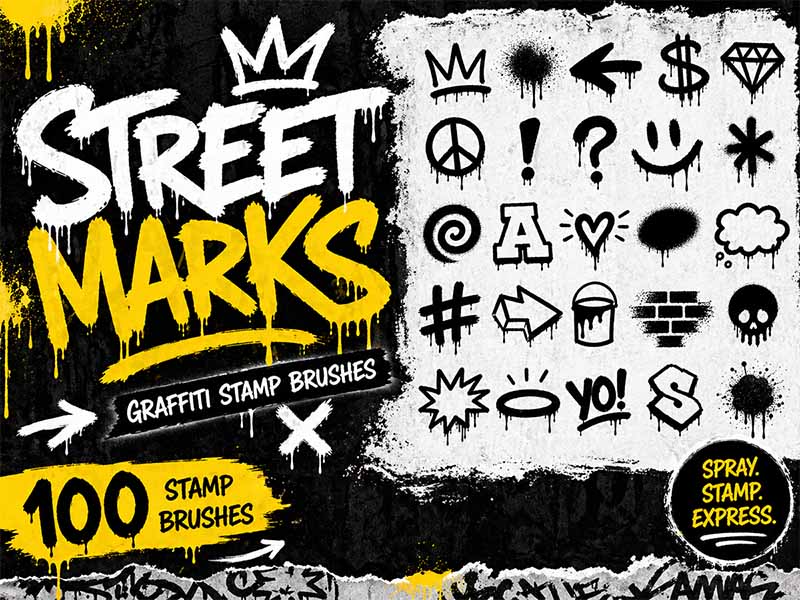 Street Marks Procreate brush pack preview