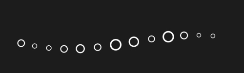 Random Circles brush stroke preview from Dots and Dashes for Procreate