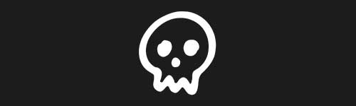 Skull brush stroke preview from Doodle Stamps Vol.2 for Procreate
