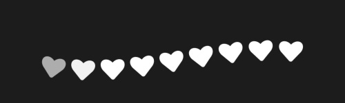 Decorative Hearts brush stroke preview from Dots and Dashes for Procreate