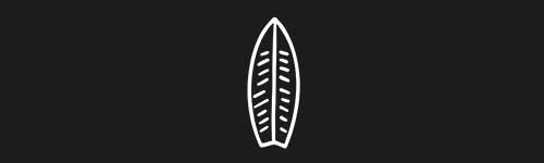 Surfboard 1 brush stroke preview from Doodle Stamps Vol.2 for Procreate
