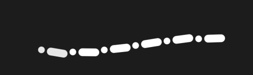 Dots & Dashes brush stroke preview from Dots and Dashes for Procreate