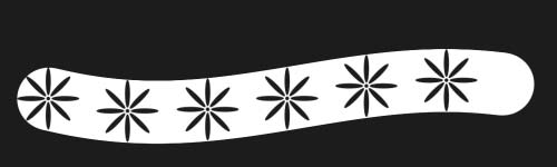 Flowered Ribbon brush stroke preview from Dots and Dashes for Procreate