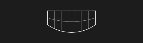 Arc Bottom M brush stroke preview from Lettering Grids for Procreate