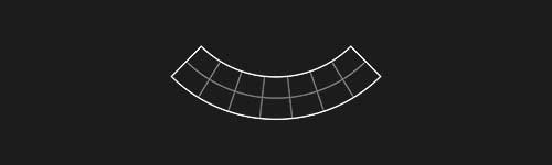 Arc Down M3 brush stroke preview from Lettering Grids for Procreate