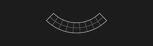 Arc Down L3 brush stroke preview from Lettering Grids for Procreate