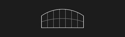 Arc Top M brush stroke preview from Lettering Grids for Procreate
