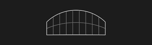 Arc Top L brush stroke preview from Lettering Grids for Procreate