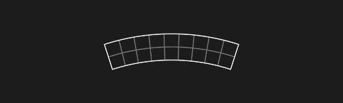 Arc Up L1 brush stroke preview from Lettering Grids for Procreate