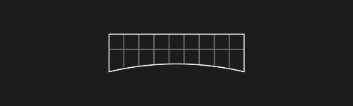 Bulged In Bottom L brush stroke preview from Lettering Grids for Procreate