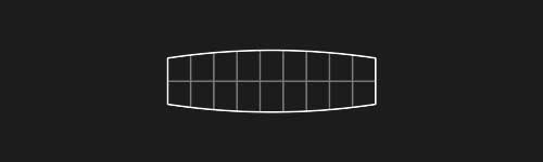 Bulged In Rect L1 brush stroke preview from Lettering Grids for Procreate