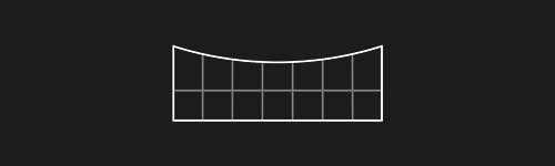 Bulged In Top M brush stroke preview from Lettering Grids for Procreate