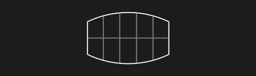 Bulged Rect S2 brush stroke preview from Lettering Grids for Procreate