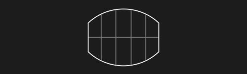 Bulged Rect S3 brush stroke preview from Lettering Grids for Procreate