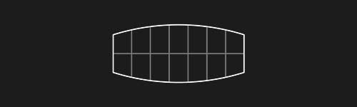 Bulged Rect M3 brush stroke preview from Lettering Grids for Procreate