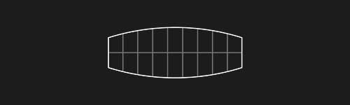 Bulged Rect L2 brush stroke preview from Lettering Grids for Procreate