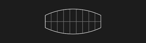 Bulged Rect L3 brush stroke preview from Lettering Grids for Procreate