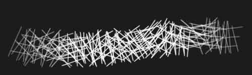 Hatching Mess brush stroke preview from Dynamic Hatching for Procreate