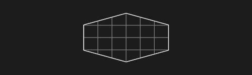 Polygon S brush stroke preview from Lettering Grids for Procreate