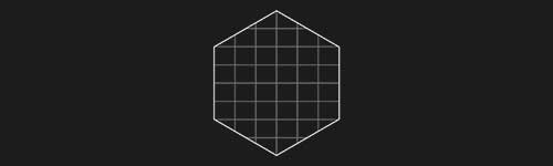 Polygon L brush stroke preview from Lettering Grids for Procreate