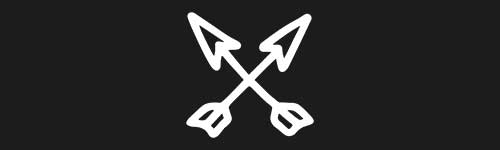 Bow Arrows brush stroke preview from Doodle Stamps Vol.3 for Procreate